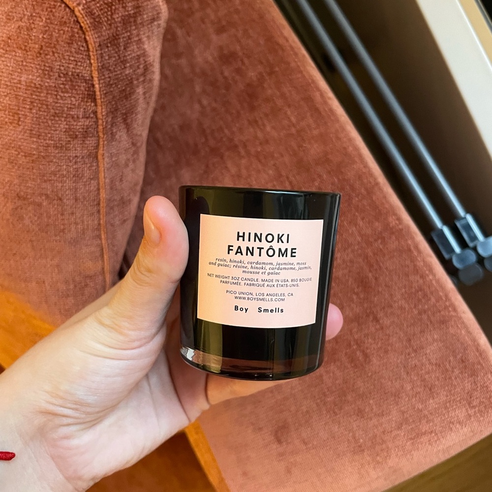 Boys smells votive candle